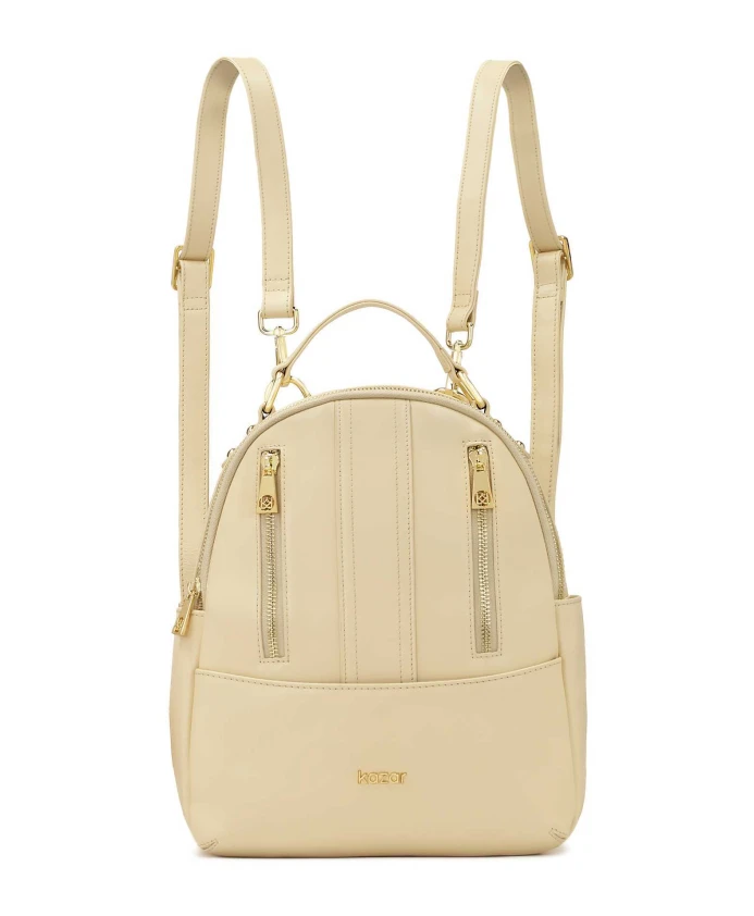 Кожаный рюкзак с множеством карманов Kazar, бежевый
Кожаный рюкзак с множеством карманов Kazar, бежевый