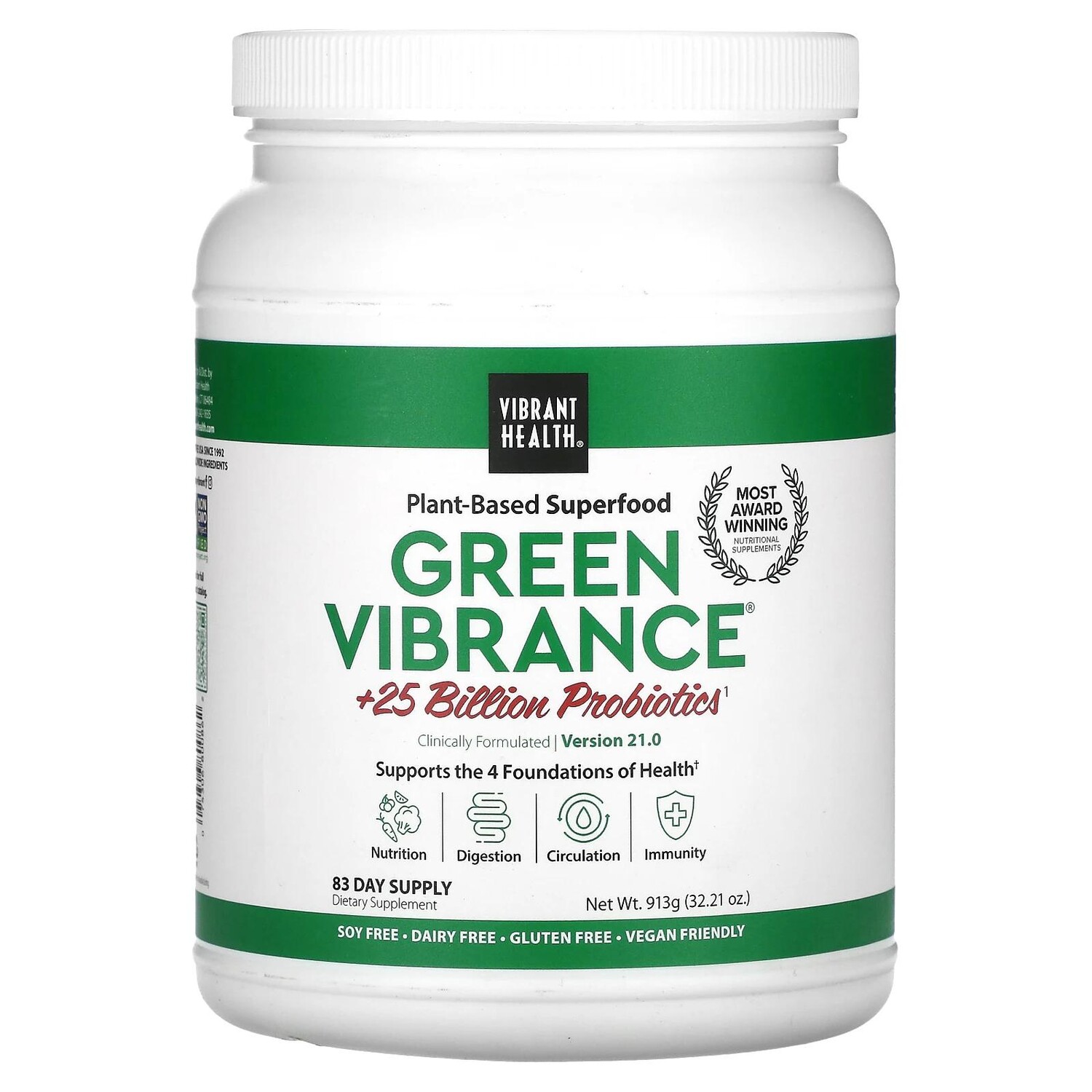 Vibrant Health Green Vibrance +25 млрд пробиотиков версия 17.0 35,27 унц. (1 кг)
Vibrant Health Green Vibrance +25 млрд пробиотиков версия 17.0 35,27 унц. (1 кг)