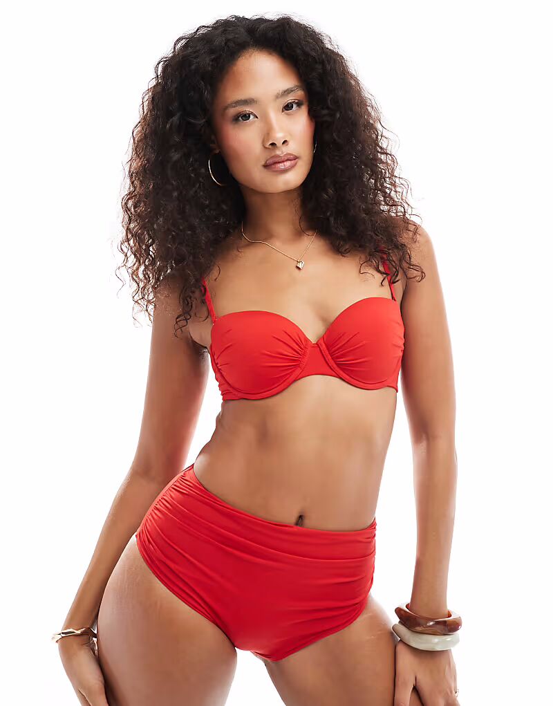 Верх бикини на косточках Lindex Reese красного цвета
Верх бикини на косточках Lindex Reese красного цвета