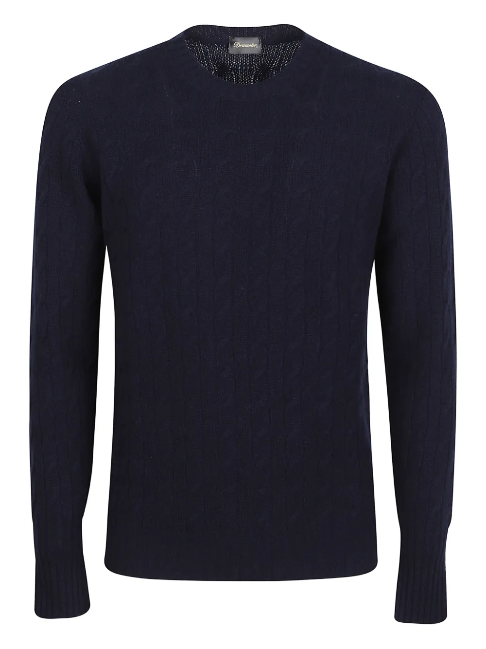 Круглый вязаный свитер косичкой Drumohr, синий
Круглый вязаный свитер косичкой Drumohr, синий