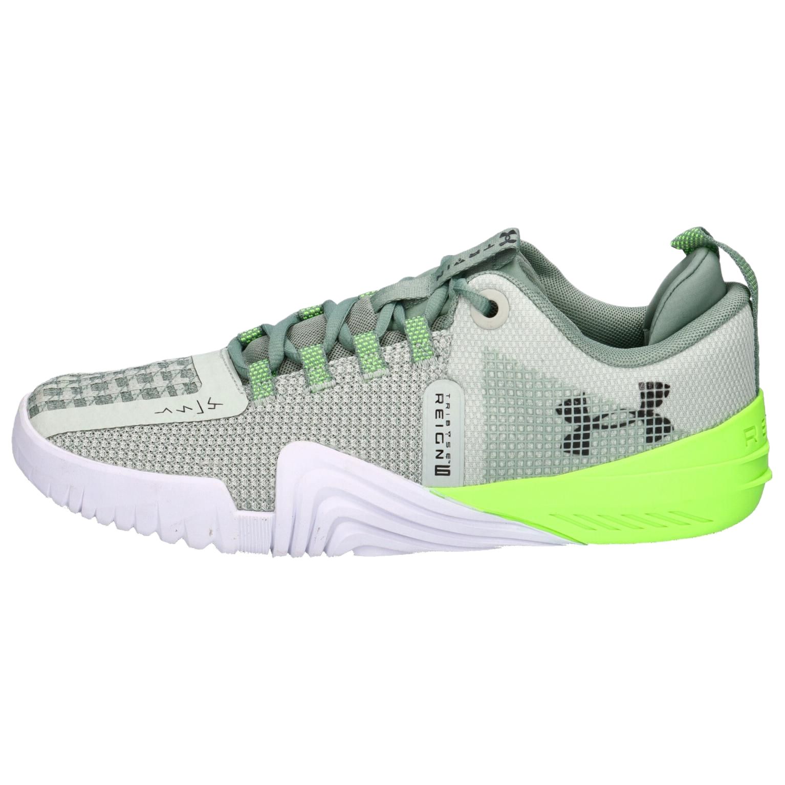 Under Armour Кроссовки TriBase Reign 6 с низким верхом, противоскользящие и дышащие, мужские, зеленые, белые
Under Armour Кроссовки TriBase Reign 6 с низким верхом, противоскользящие и дышащие, мужские, зеленые, белые
