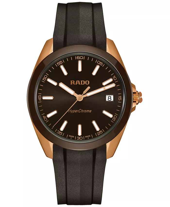 Мужские часы Swiss HyperChrome с коричневым резиновым ремешком, 42 мм Rado
Мужские часы Swiss HyperChrome с коричневым резиновым ремешком, 42 мм Rado