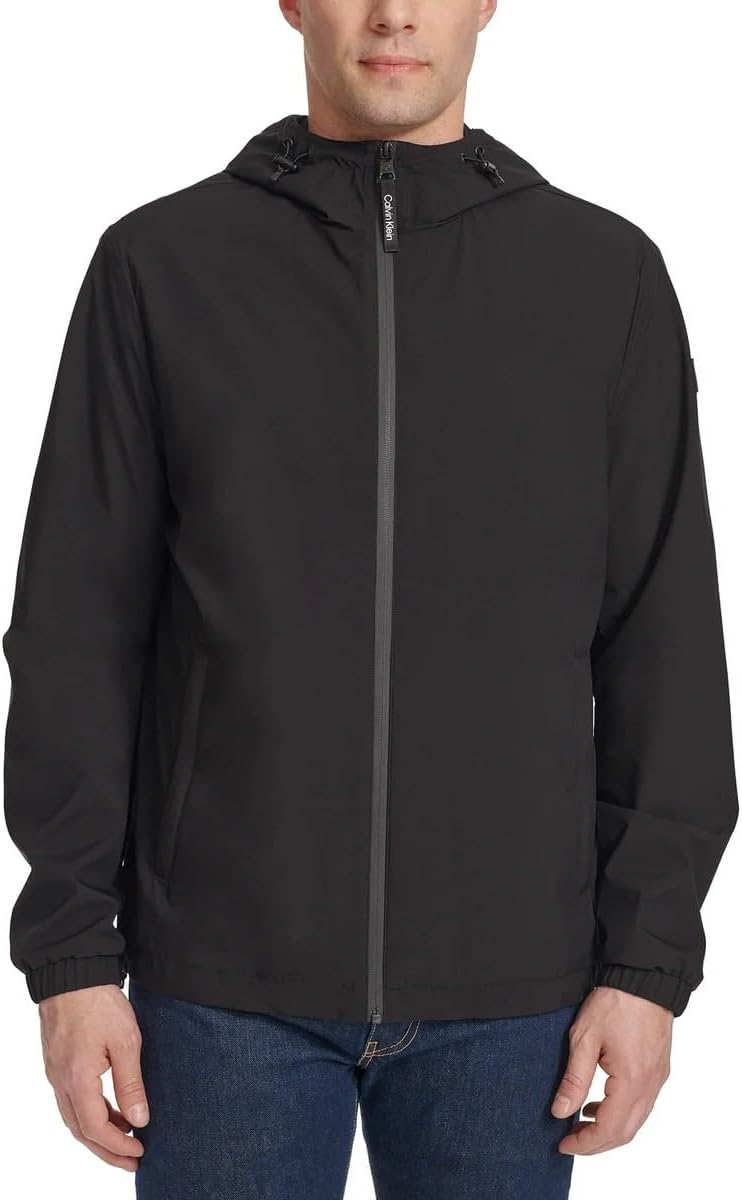 Мужская куртка-ветровка Calvin Klein с капюшоном и застежкой-молнией - легкая, с двумя передними карманами на молнии., Black
Мужская куртка-ветровка Calvin Klein с капюшоном и застежкой-молнией - легкая, с двумя передними карманами на молнии., Black