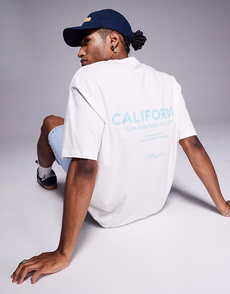 Футболка ASOS DESIGN свободного кроя с летним принтом спереди и сзади в кремово-белом цвете
Футболка ASOS DESIGN свободного кроя с летним принтом спереди и сзади в кремово-белом цвете