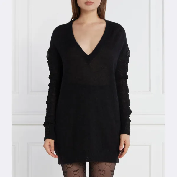 Шерстяной свитер обычного кроя Pinko, черный
Шерстяной свитер обычного кроя Pinko, черный