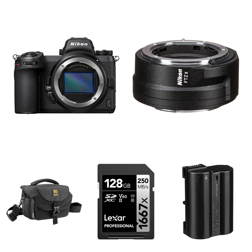Беззеркальная камера Nikon Z7 II Mirrorless Camera with FTZ II Mount Adapter and
Беззеркальная камера Nikon Z7 II Mirrorless Camera with FTZ II Mount Adapter and