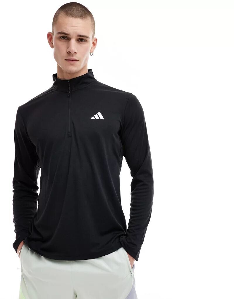Черная футболка на молнии adidas Training Essentials adidas performance
Черная футболка на молнии adidas Training Essentials adidas performance