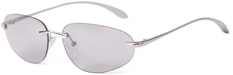 Модные металлические серебристые зеркальные овальные солнцезащитные очки для женщин и мужчин, стильные солнцезащитные очки без оправы для женщин MTZJH, C2 Light Gray
Модные металлические серебристые зеркальные овальные солнцезащитные очки для женщин и мужчин, стильные солнцезащитные очки без оправы для женщин MTZJH, C2 Light Gray