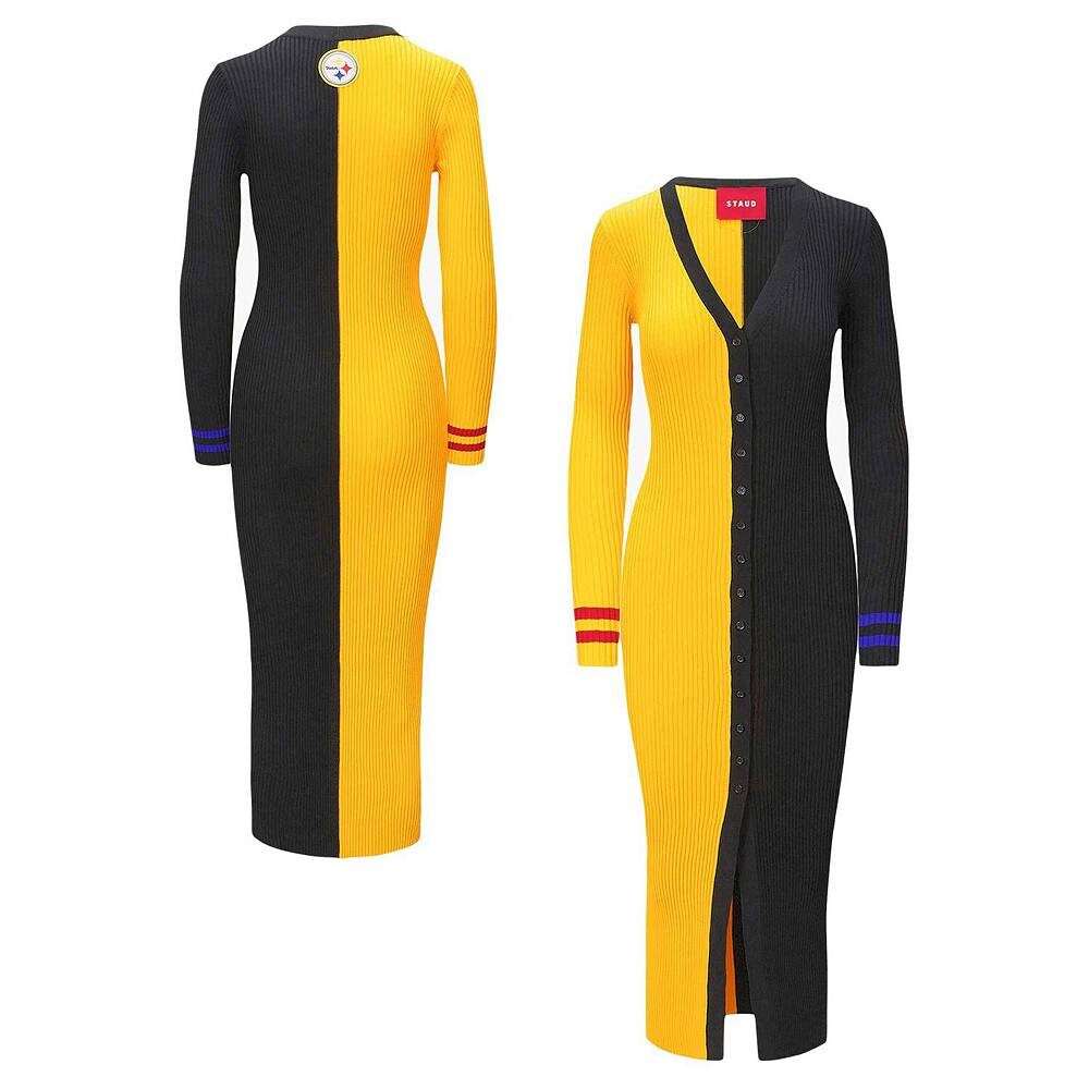 Женское трикотажное платье-свитер на пуговицах STAUD золотого/черного цвета Pittsburgh Steelers Shoko, цвет Stl Gold
Женское трикотажное платье-свитер на пуговицах STAUD золотого/черного цвета Pittsburgh Steelers Shoko, цвет Stl Gold