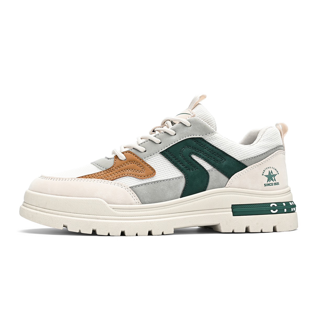 Низкие повседневные кроссовки Men's Binary, бело-коричневые 
Низкие повседневные кроссовки Men's Binary, бело-коричневые