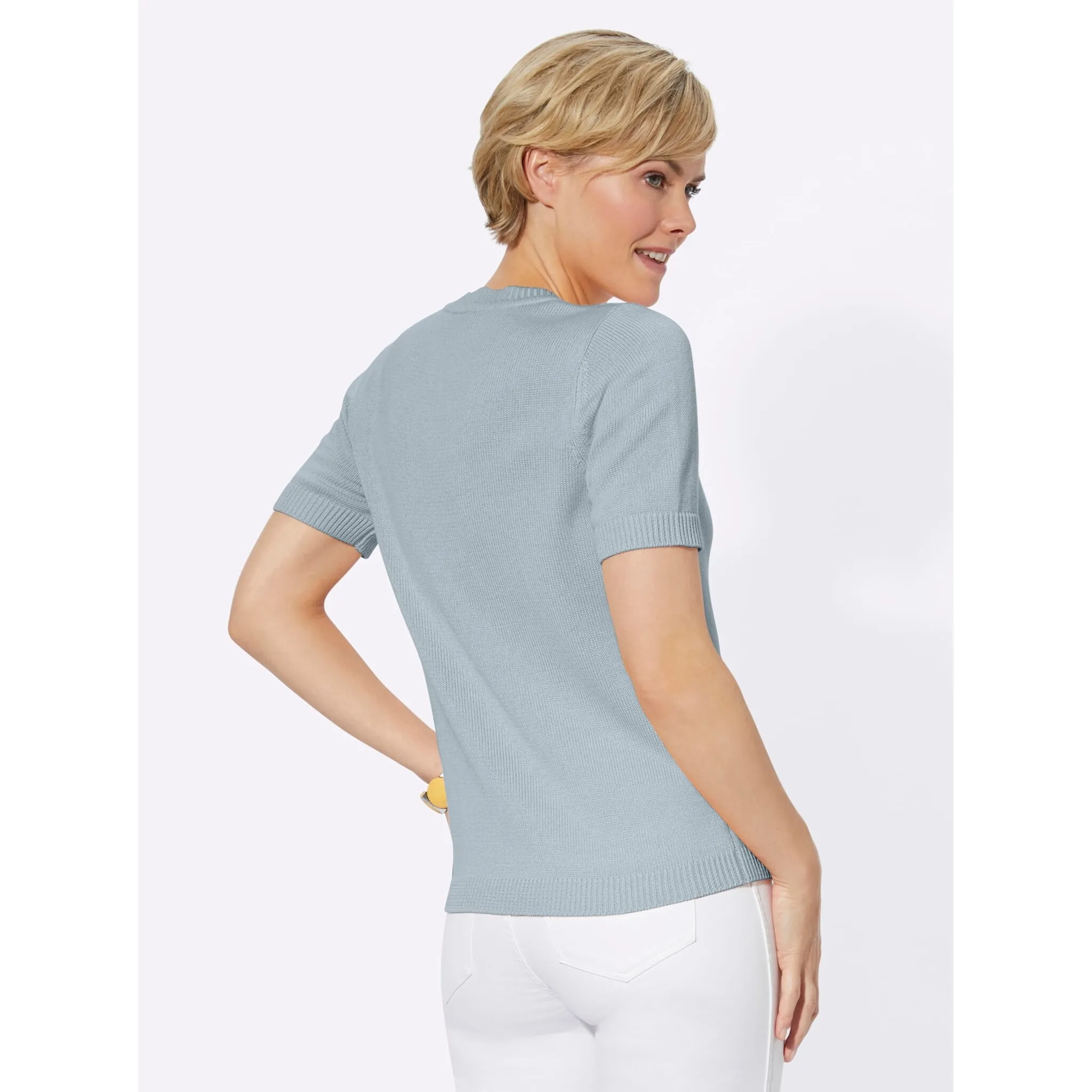 Повседневный образ Свитер с короткими рукавами "Пуловер" Casual Looks, красный
Повседневный образ Свитер с короткими рукавами "Пуловер" Casual Looks, красный