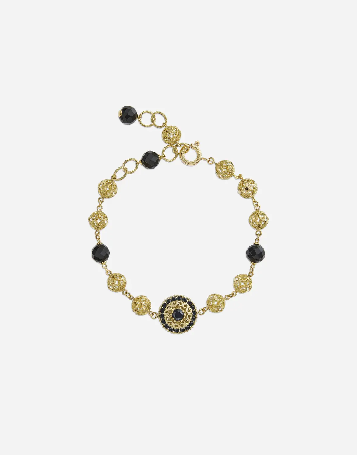 DOLCE & GABBANA Браслет Sicily из 18-каратного желтого золота с черными жадеитами и черными сапфирами
DOLCE & GABBANA Браслет Sicily из 18-каратного желтого золота с черными жадеитами и черными сапфирами