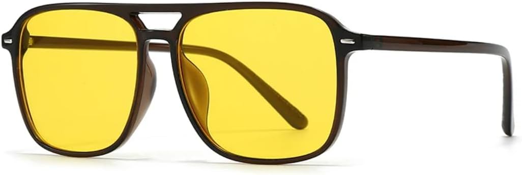 Модные женские солнцезащитные очки с двойной перемычкой, квадратной формы, защита от УФ-излучения UV400, ретро-заклепки. Мужские солнцезащитные очки UATXTAU, Dark Brown Yellow
Модные женские солнцезащитные очки с двойной перемычкой, квадратной формы, защита от УФ-излучения UV400, ретро-заклепки. Мужские солнцезащитные очки UATXTAU, Dark Brown Yellow