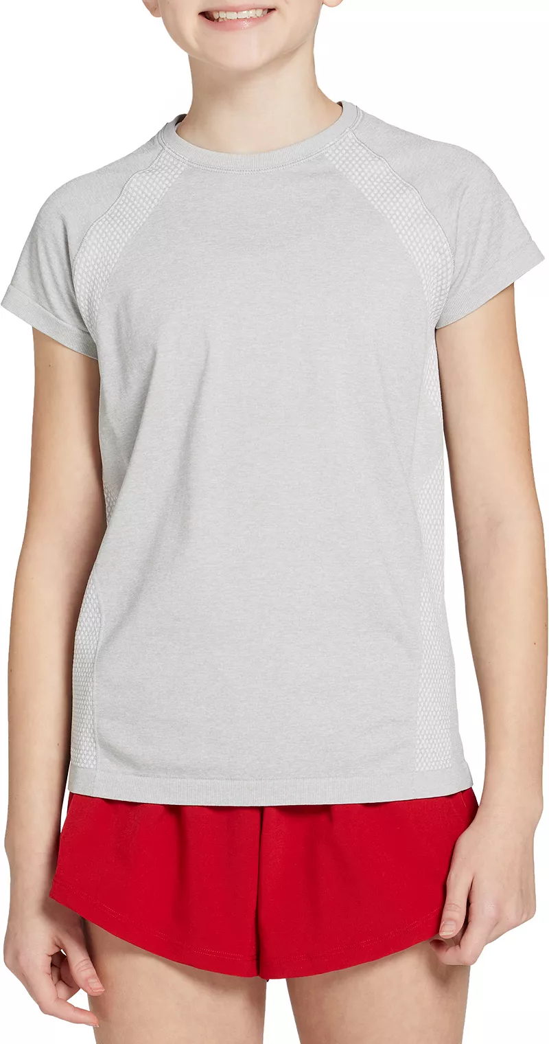 Бесшовная футболка с короткими рукавами DSG Girls' Movement, цвет Light Heather Grey
Бесшовная футболка с короткими рукавами DSG Girls' Movement, цвет Light Heather Grey
