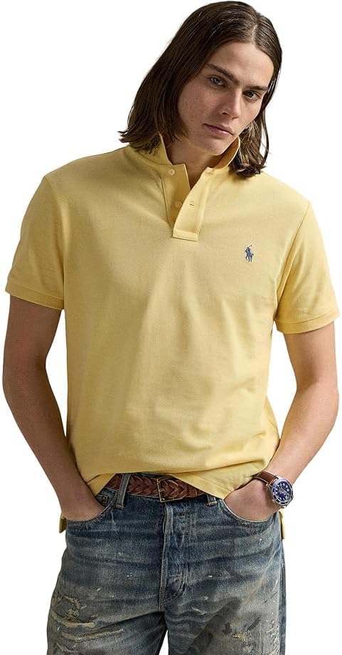 POLO RALPH LAUREN Мужская классическая футболка-поло из сетки, Resort Gold
POLO RALPH LAUREN Мужская классическая футболка-поло из сетки, Resort Gold