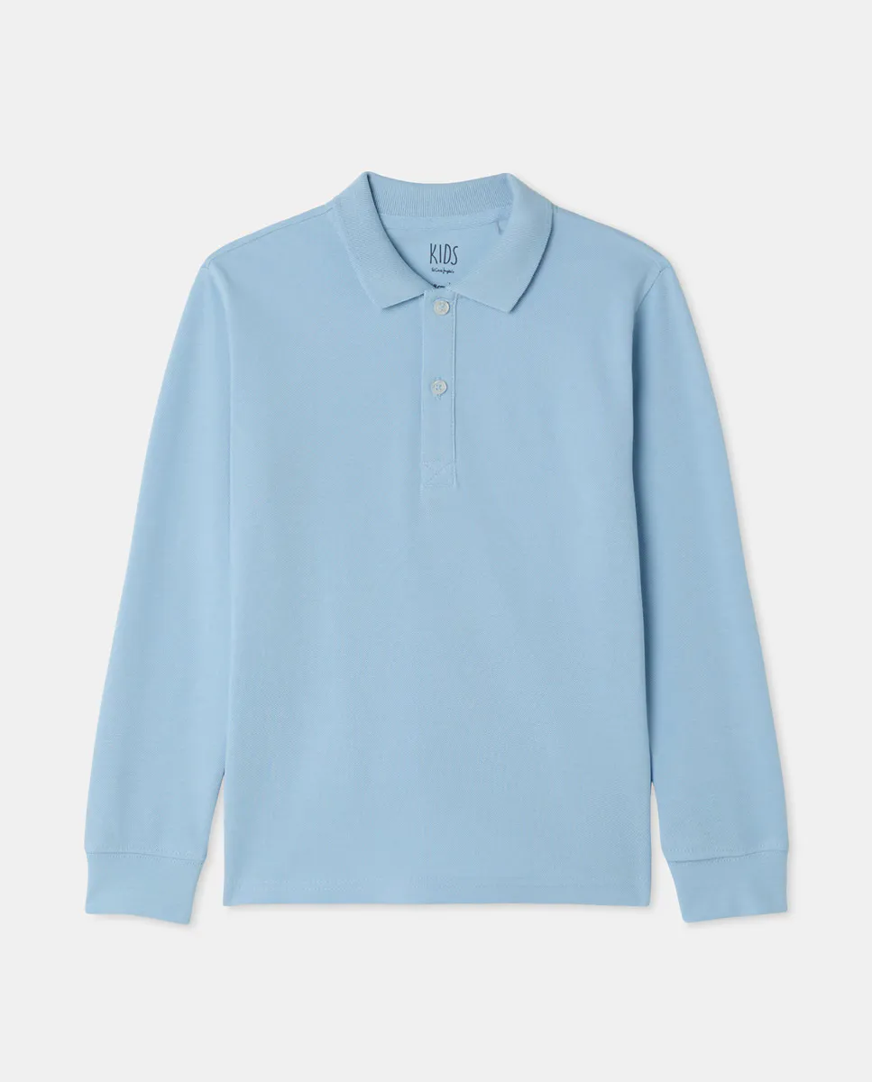 Детский однотонный поло с длинным рукавом из пике Kids El Corte Inglés, синий
Детский однотонный поло с длинным рукавом из пике Kids El Corte Inglés, синий