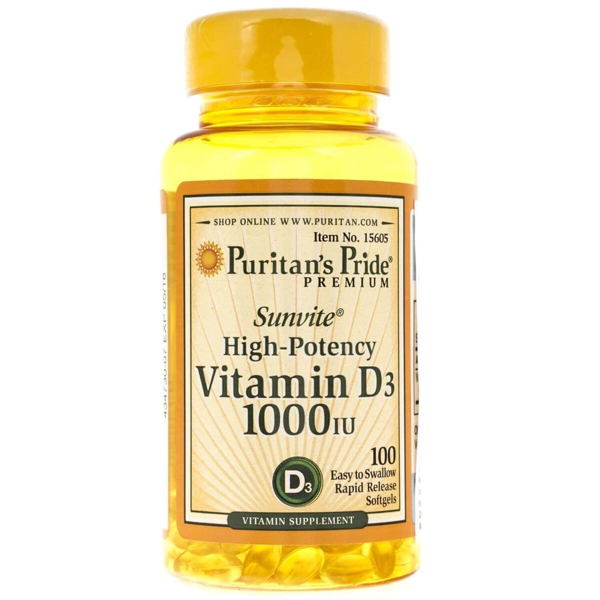 Биологически активная добавка Витамин PURITAN'S PRIDE, 100 капсул
Биологически активная добавка Витамин PURITAN'S PRIDE, 100 капсул