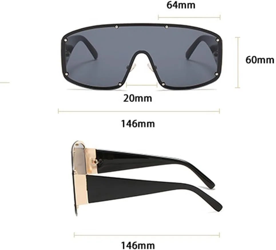 Модные солнцезащитные очки большого размера без оправы, цельные, женские, с заклепками, мужские, винтажные, с защитой от УФ-излучения UV400 HVTVTLA, Orange
Модные солнцезащитные очки большого размера без оправы, цельные, женские, с заклепками, мужские, винтажные, с защитой от УФ-излучения UV400 HVTVTLA, Orange