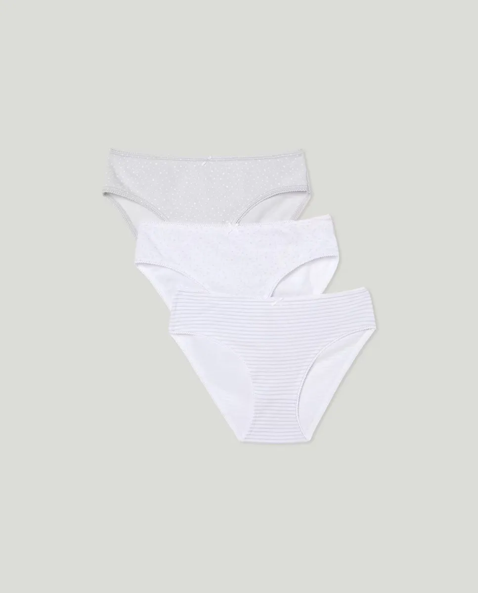 Пачка из трех девичьих трусиков с принтами Cotton Juice, серый
Пачка из трех девичьих трусиков с принтами Cotton Juice, серый