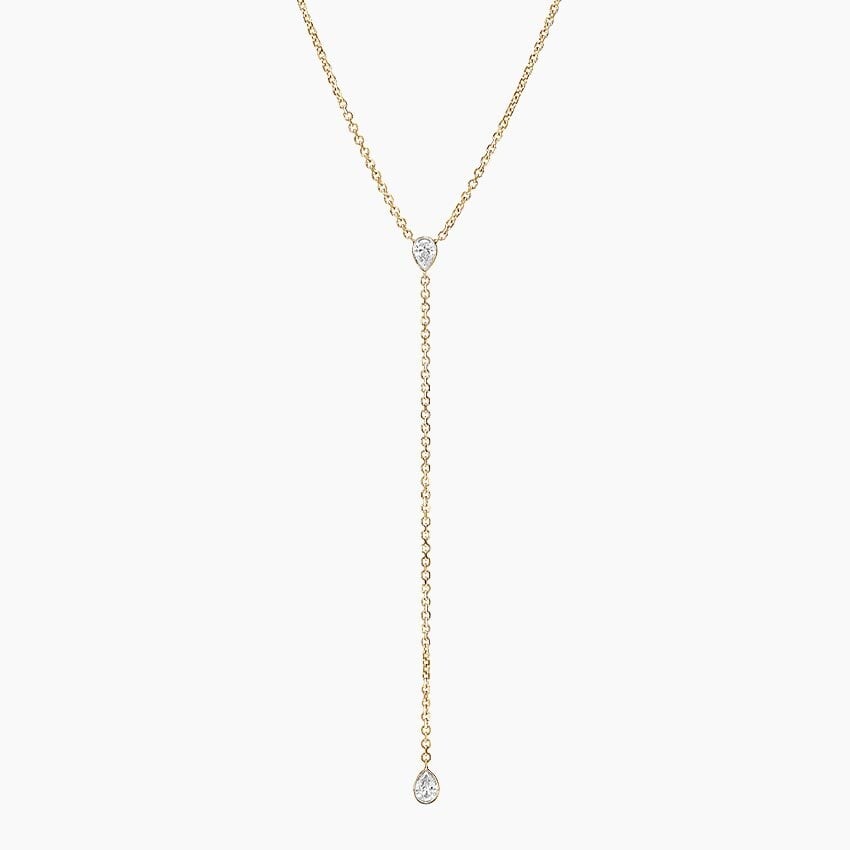 Ожерелье-Лариат с бриллиантовой оправой Pear Lab Brilliant Earth
Ожерелье-Лариат с бриллиантовой оправой Pear Lab Brilliant Earth