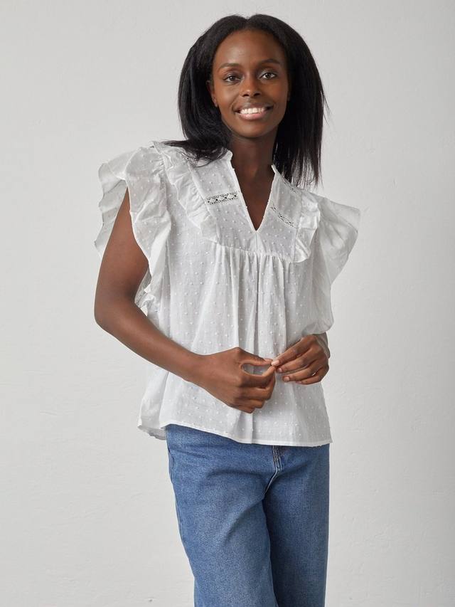 Venisa блузка с V-образным вырезом и короткими рукавами из хлопка Sisters Point
Venisa блузка с V-образным вырезом и короткими рукавами из хлопка Sisters Point