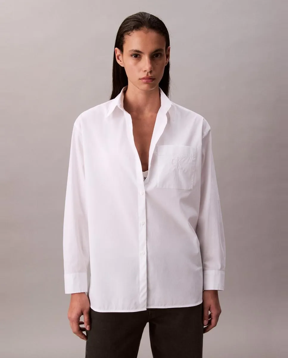 Женская рубашка с расслабленным кроем и логотипом Calvin Klein Jeans, белый
Женская рубашка с расслабленным кроем и логотипом Calvin Klein Jeans, белый