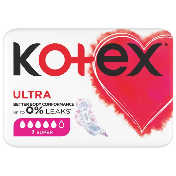 Гигиенические прокладки, 7 шт./1 упаковка. Kotex Super single
Гигиенические прокладки, 7 шт./1 упаковка. Kotex Super single