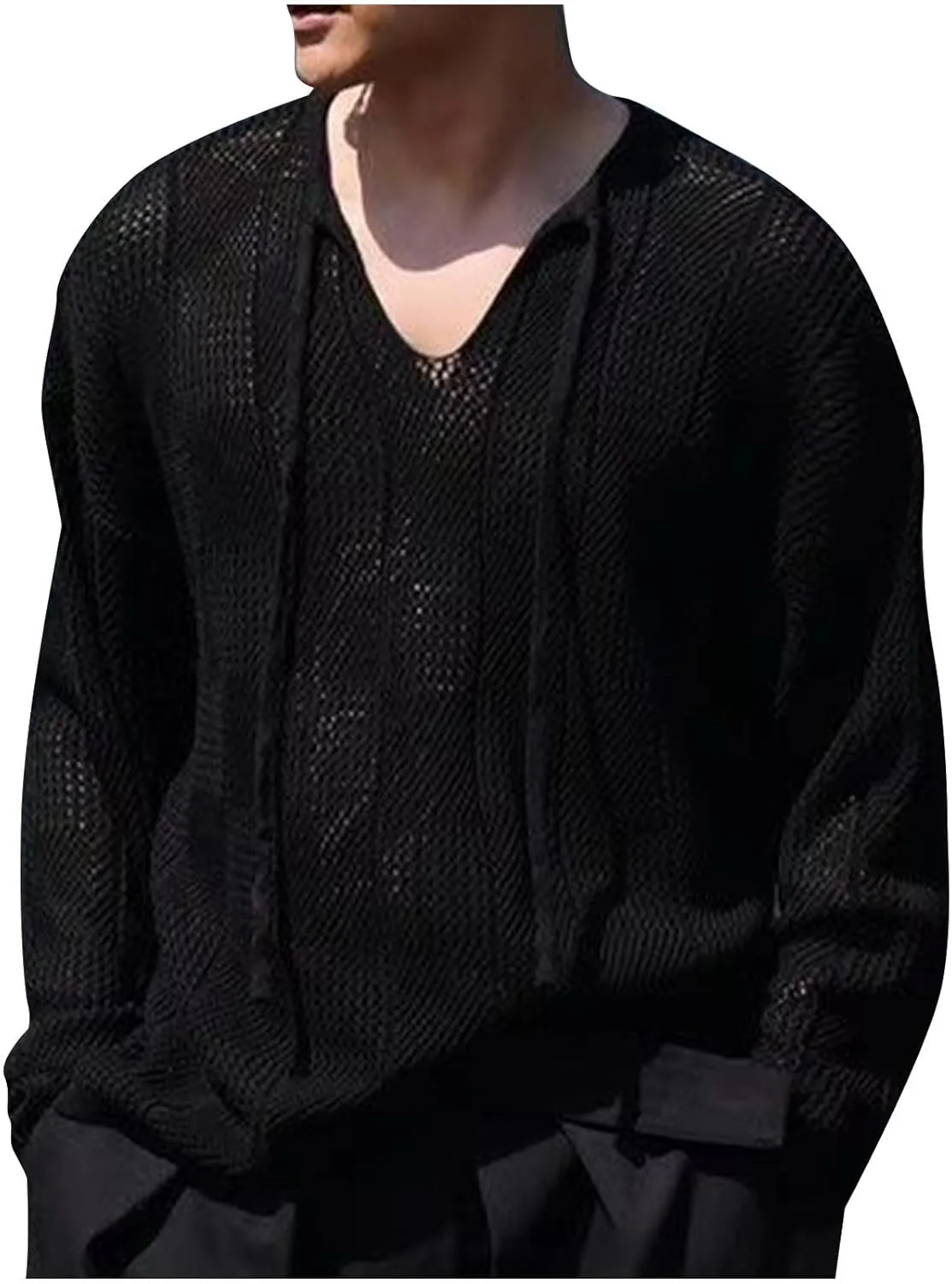 Свитер Hollow Out для мужчин, оверсайз, однотонный
Свитер Hollow Out для мужчин, оверсайз, однотонный