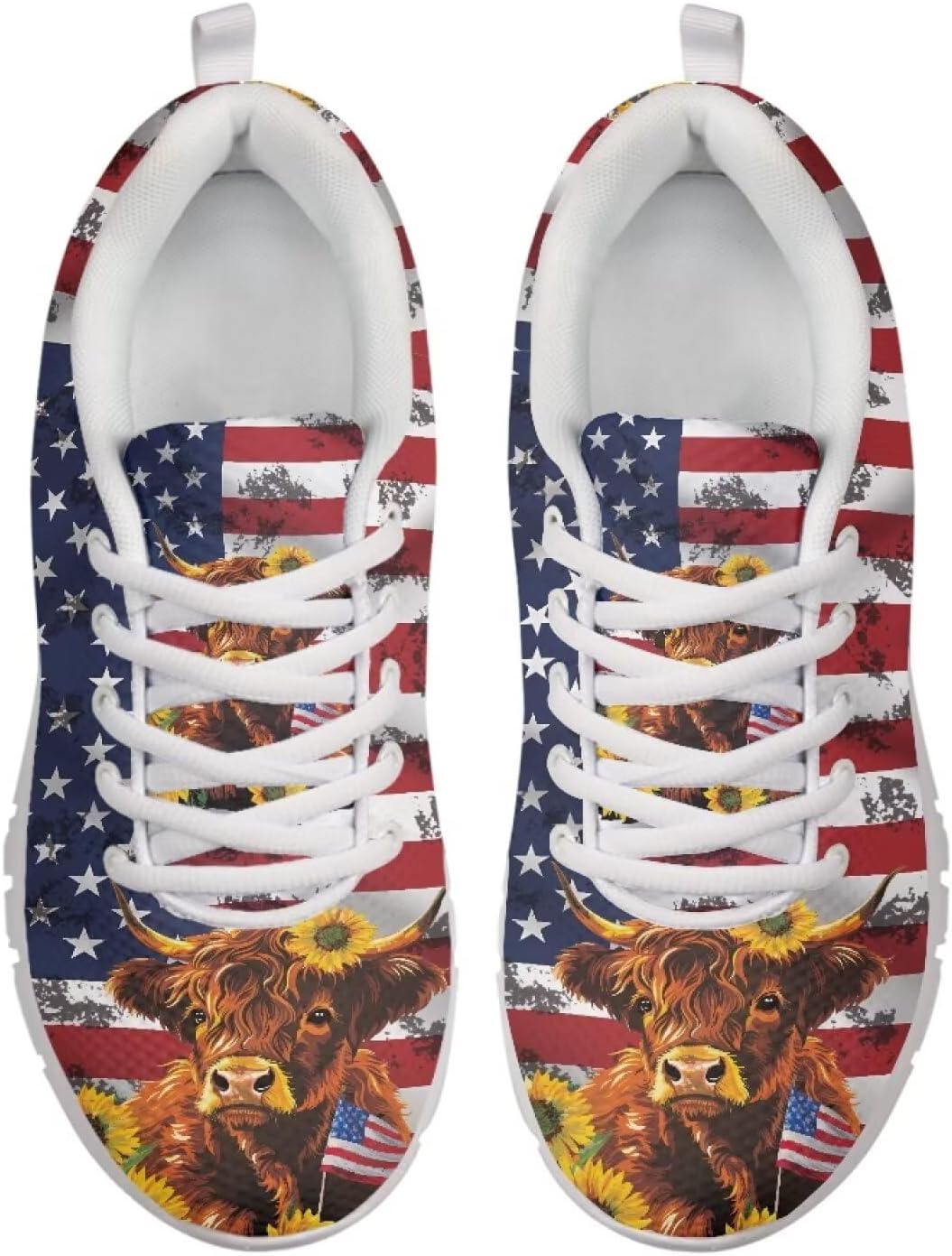 Кроссовки Belidome для ходьбы и бега для женщин и мужчин, легкие, дышащие, с противоскользящей подошвой для повседневной носки и тренировок, Usa Flag Highland Cow
Кроссовки Belidome для ходьбы и бега для женщин и мужчин, легкие, дышащие, с противоскользящей подошвой для повседневной носки и тренировок, Usa Flag Highland Cow