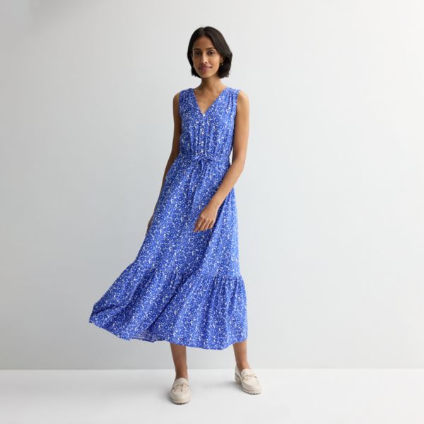 Миниатюрное женское платье макси с застежкой на пуговицах Sonoma Goods For Life, цвет blue ditsy floral
Миниатюрное женское платье макси с застежкой на пуговицах Sonoma Goods For Life, цвет blue ditsy floral