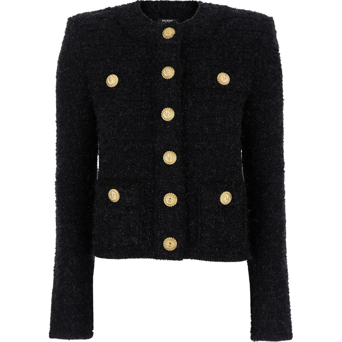 Приталенный твидовый пиджак BALMAIN, черный
Приталенный твидовый пиджак BALMAIN, черный