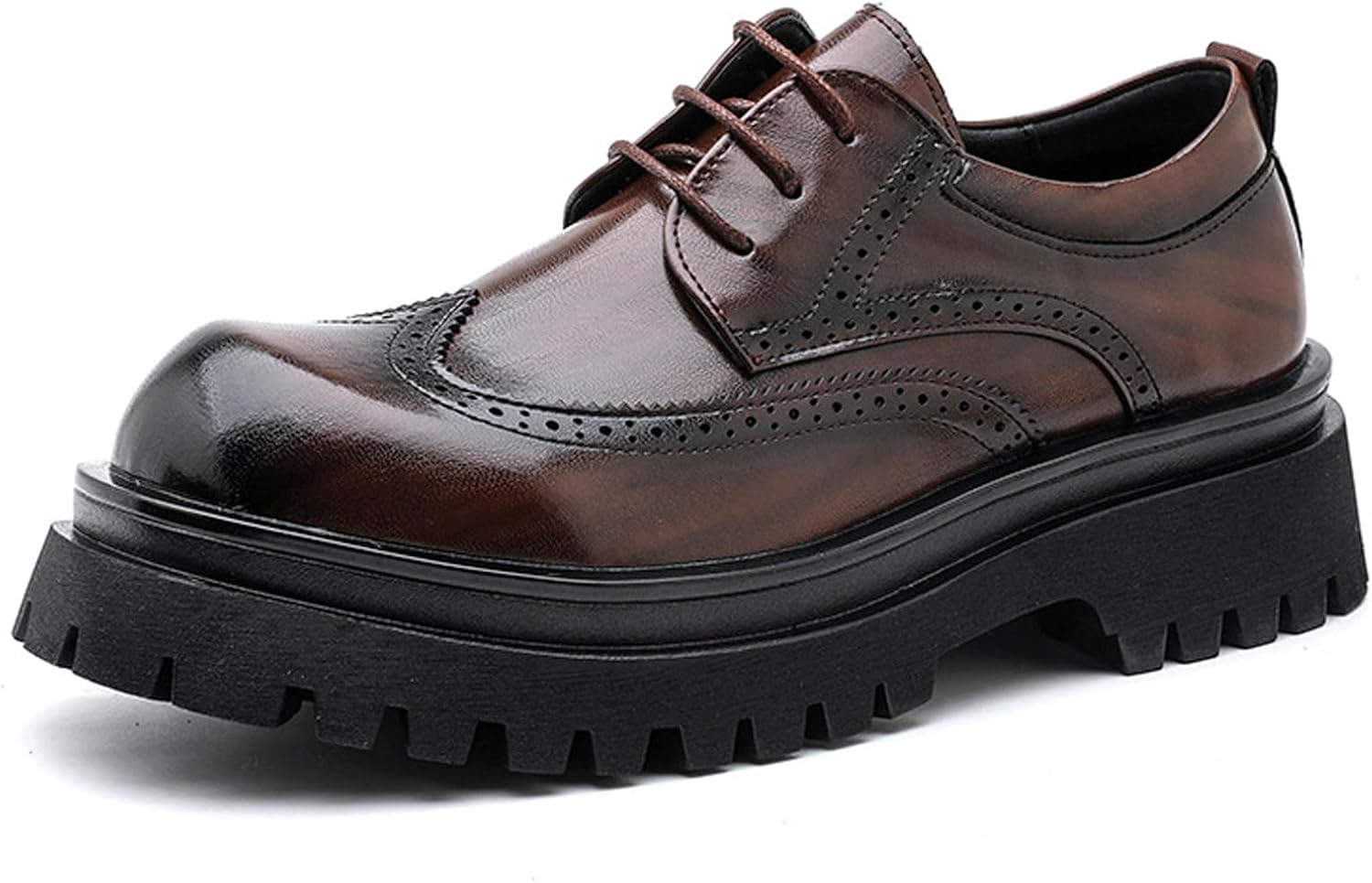 Мужские кожаные броги-оксфорды на платформе с крыльями, ретро с круглым носком, подошва с протектором, нескользящие, с шнуровкой, деловые туфли, модные повседневные оксфорды Ghibhna, коричневый
Мужские кожаные броги-оксфорды на платформе с крыльями, ретро с круглым носком, подошва с протектором, нескользящие, с шнуровкой, деловые туфли, модные повседневные оксфорды Ghibhna, коричневый