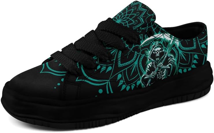 Кеды AWSOLE Fashion с черепом и розой на холсте для мужчин и женщин, унисекс, готический стиль, модные плоские удобные кроссовки черного, белого и красного цвета
Кеды AWSOLE Fashion с черепом и розой на холсте для мужчин и женщин, унисекс, готический стиль, модные плоские удобные кроссовки черного, белого и красного цвета