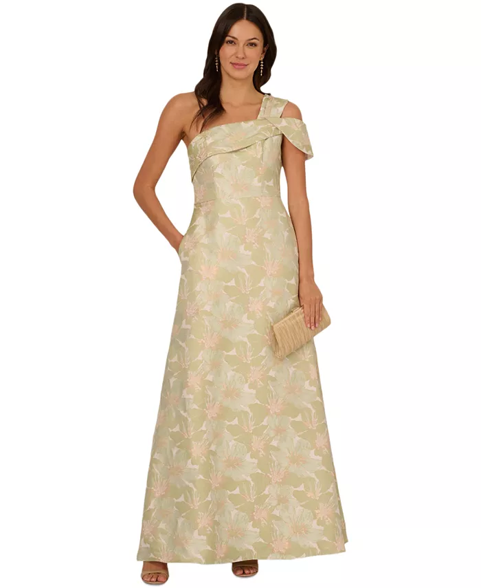 Женское платье с одним плечом в цветочном жаккарде Adrianna Papell, зеленый
Женское платье с одним плечом в цветочном жаккарде Adrianna Papell, зеленый