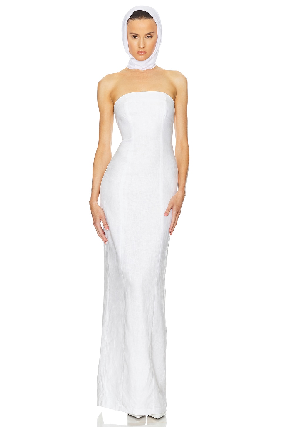 Льняное платье макси без бретелек Helsa, белый
Льняное платье макси без бретелек Helsa, белый