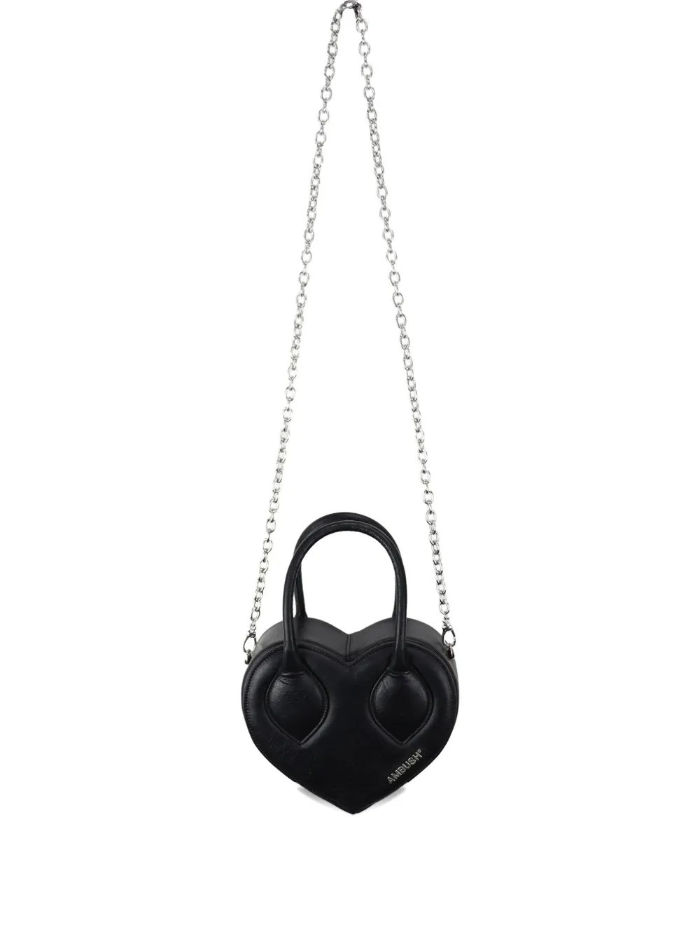 Сумка на цепочке с ручкой сверху в форме сердца AMBUSH, черный
Сумка на цепочке с ручкой сверху в форме сердца AMBUSH, черный