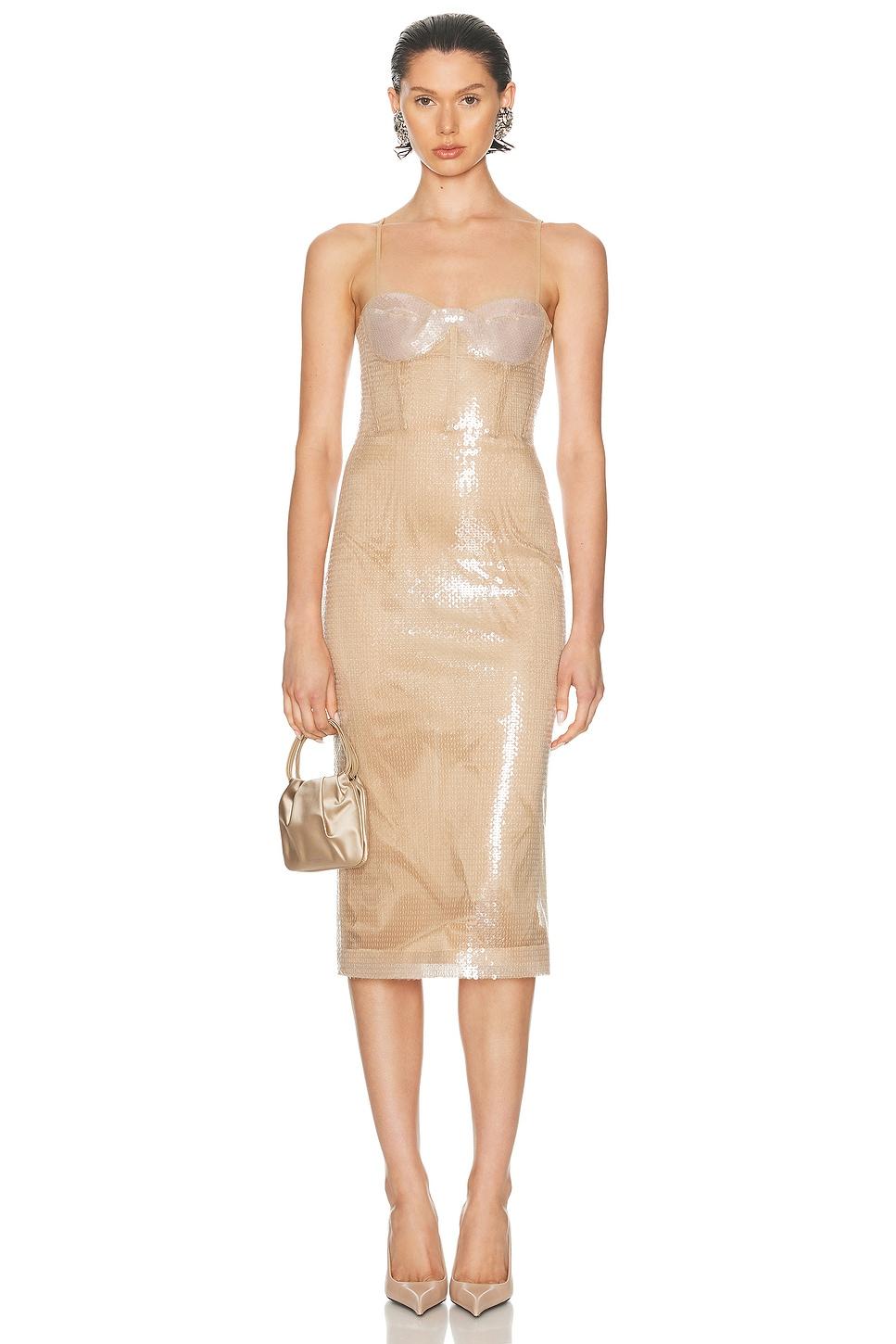 Balconette Corset Top Detail Midi Платье David Koma, Beige
Balconette Corset Top Detail Midi Платье David Koma, Beige