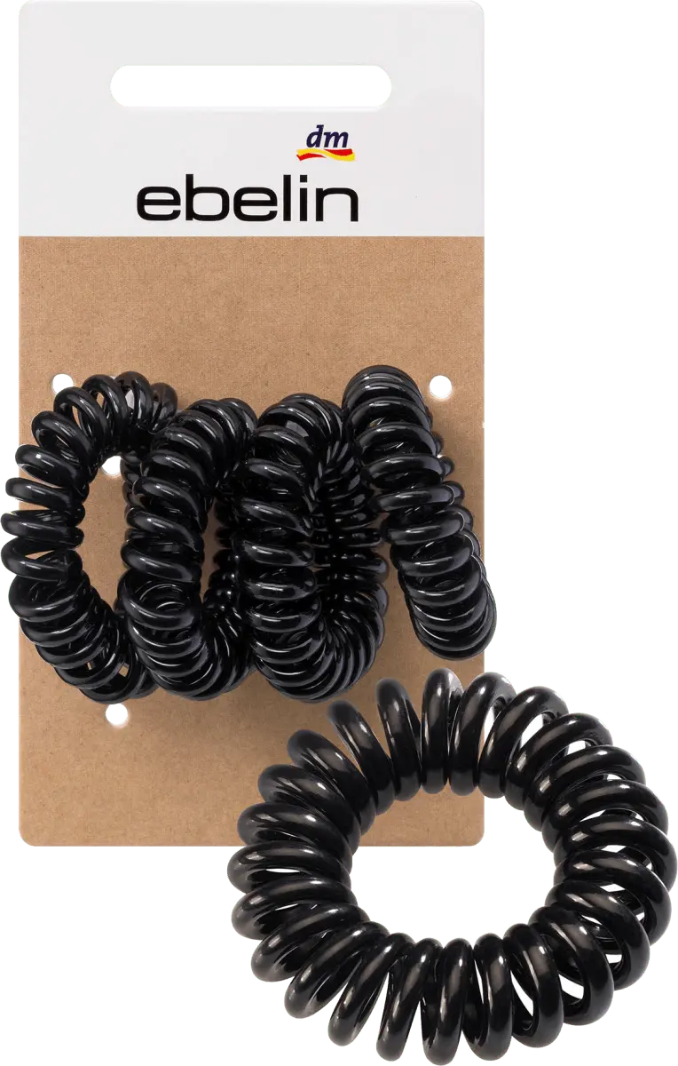 Резинки для волос спиральные маленькие черные 4 шт. ebelin
Резинки для волос спиральные маленькие черные 4 шт. ebelin