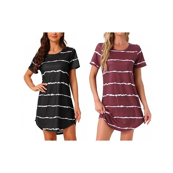 2 упаковки женской ночной сорочки с круглым вырезом и коротким рукавом в полоску Inspire Chic, Blackstripe Redstripe
2 упаковки женской ночной сорочки с круглым вырезом и коротким рукавом в полоску Inspire Chic, Blackstripe Redstripe