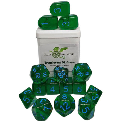 Аксессуары Role 4 Initiative R4I Dice w/ Arch'd4: Translucent - Dark Green w/ Light Blue (15)
Аксессуары Role 4 Initiative R4I Dice w/ Arch'd4: Translucent - Dark Green w/ Light Blue (15)