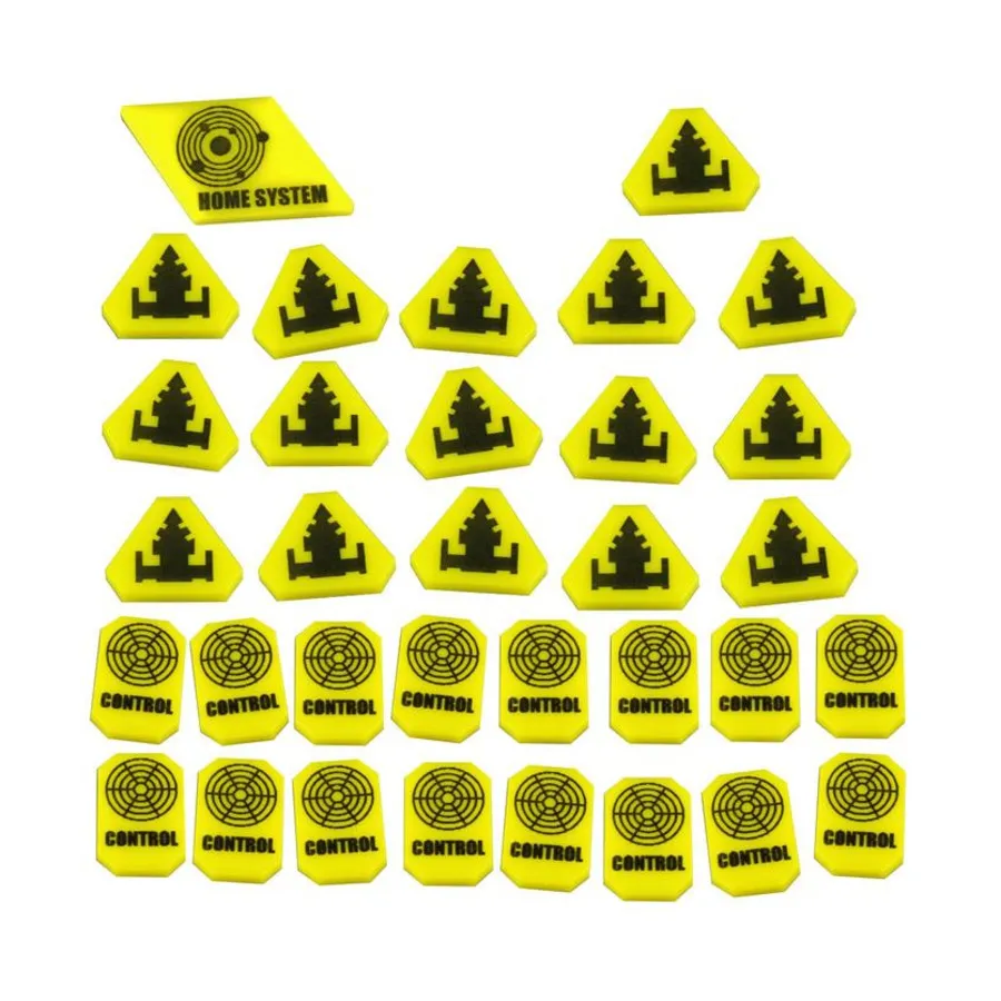 Набор жетонов управления и контроля — желтый (33), Twilight Imperium 4th Edition Gaming Accessories (Litko Aerosystems)
Набор жетонов управления и контроля — желтый (33), Twilight Imperium 4th Edition Gaming Accessories (Litko Aerosystems)