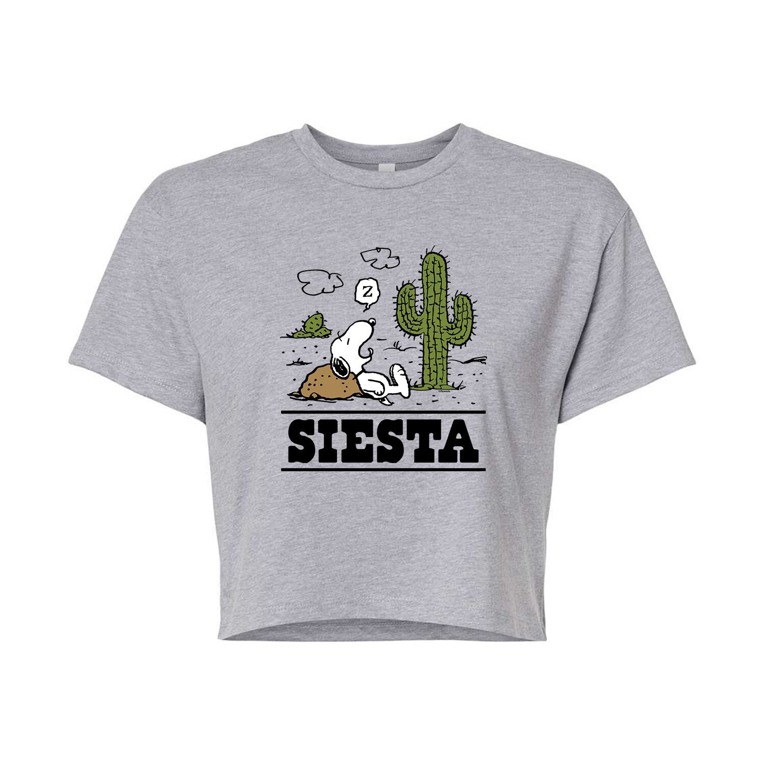 Укороченная футболка с рисунком Peanuts Snoopy "Siesta" для юниоров Licensed Character
Укороченная футболка с рисунком Peanuts Snoopy "Siesta" для юниоров Licensed Character