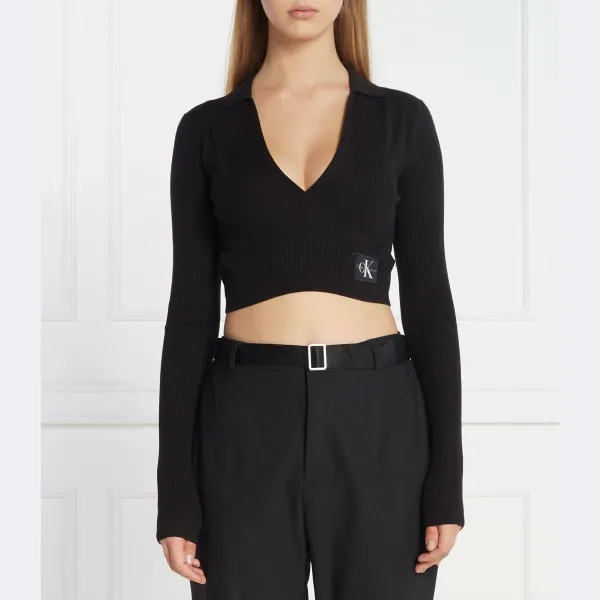Укороченный свитер Calvin Klein, черный
Укороченный свитер Calvin Klein, черный