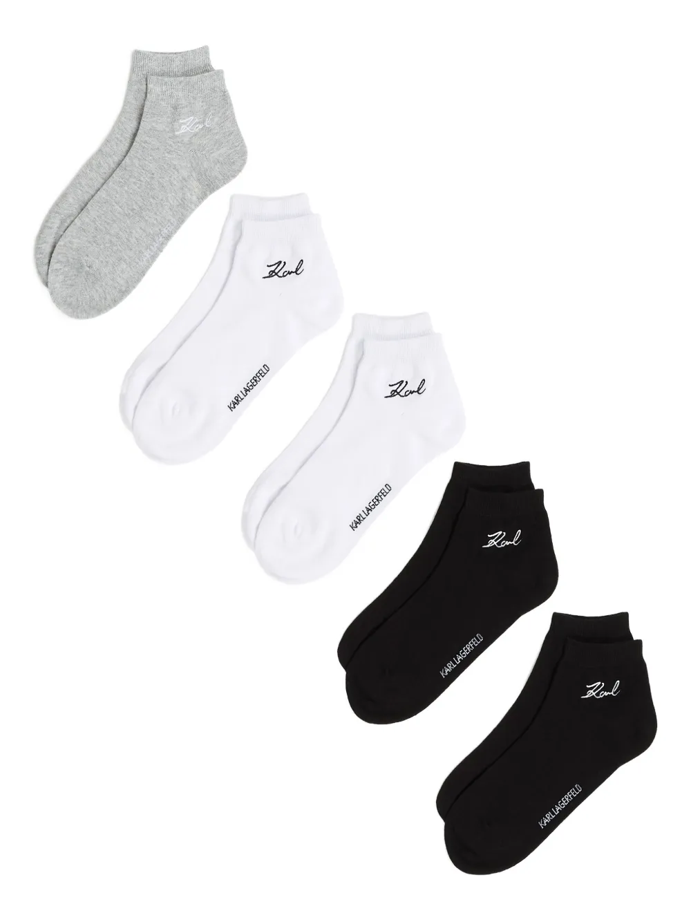 Комплект из пяти пар носков с вышивкой KARL LAGERFELD, черный
Комплект из пяти пар носков с вышивкой KARL LAGERFELD, черный