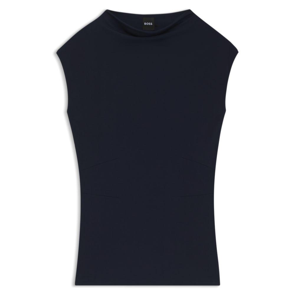 Топ с высоким воротником из матовой ткани BOSS, темно-синий
Топ с высоким воротником из матовой ткани BOSS, темно-синий