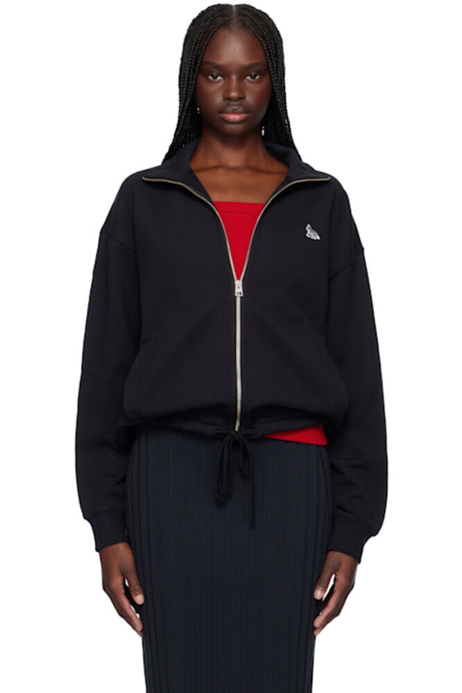 Черная толстовка с нашивкой в виде лисы на молнии Maison Kitsuné
Черная толстовка с нашивкой в виде лисы на молнии Maison Kitsuné