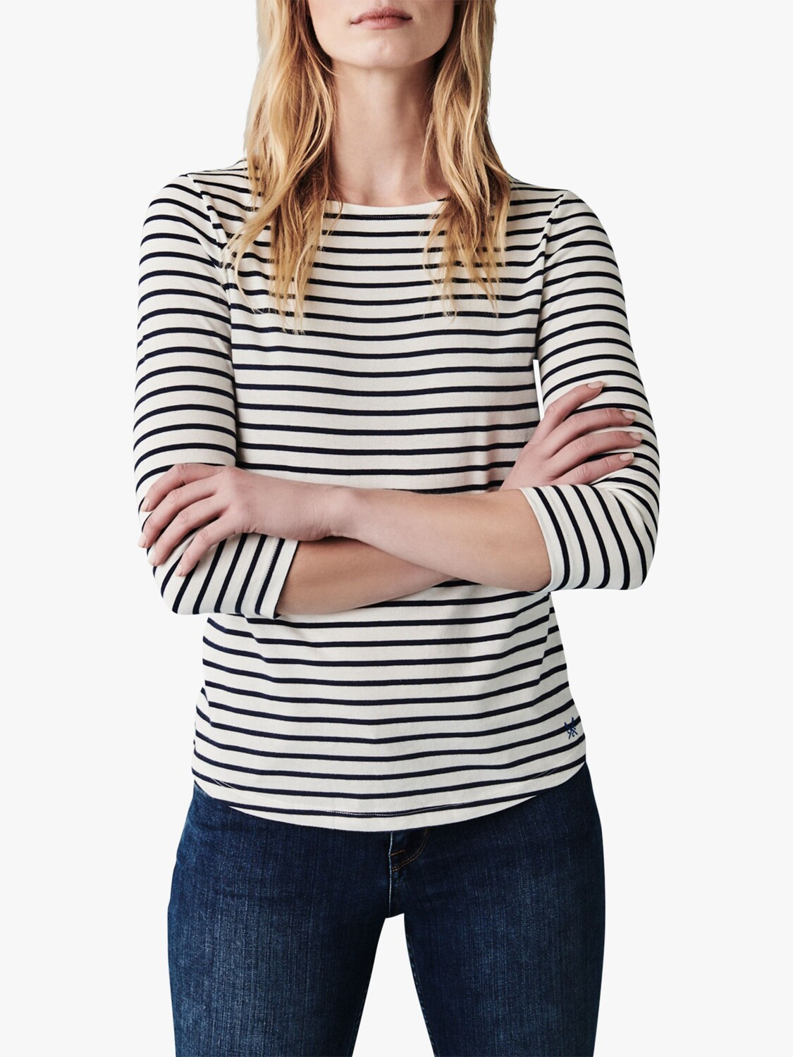 Топ в полоску Essential Breton Crew Clothing, белый/темно-синий
Топ в полоску Essential Breton Crew Clothing, белый/темно-синий