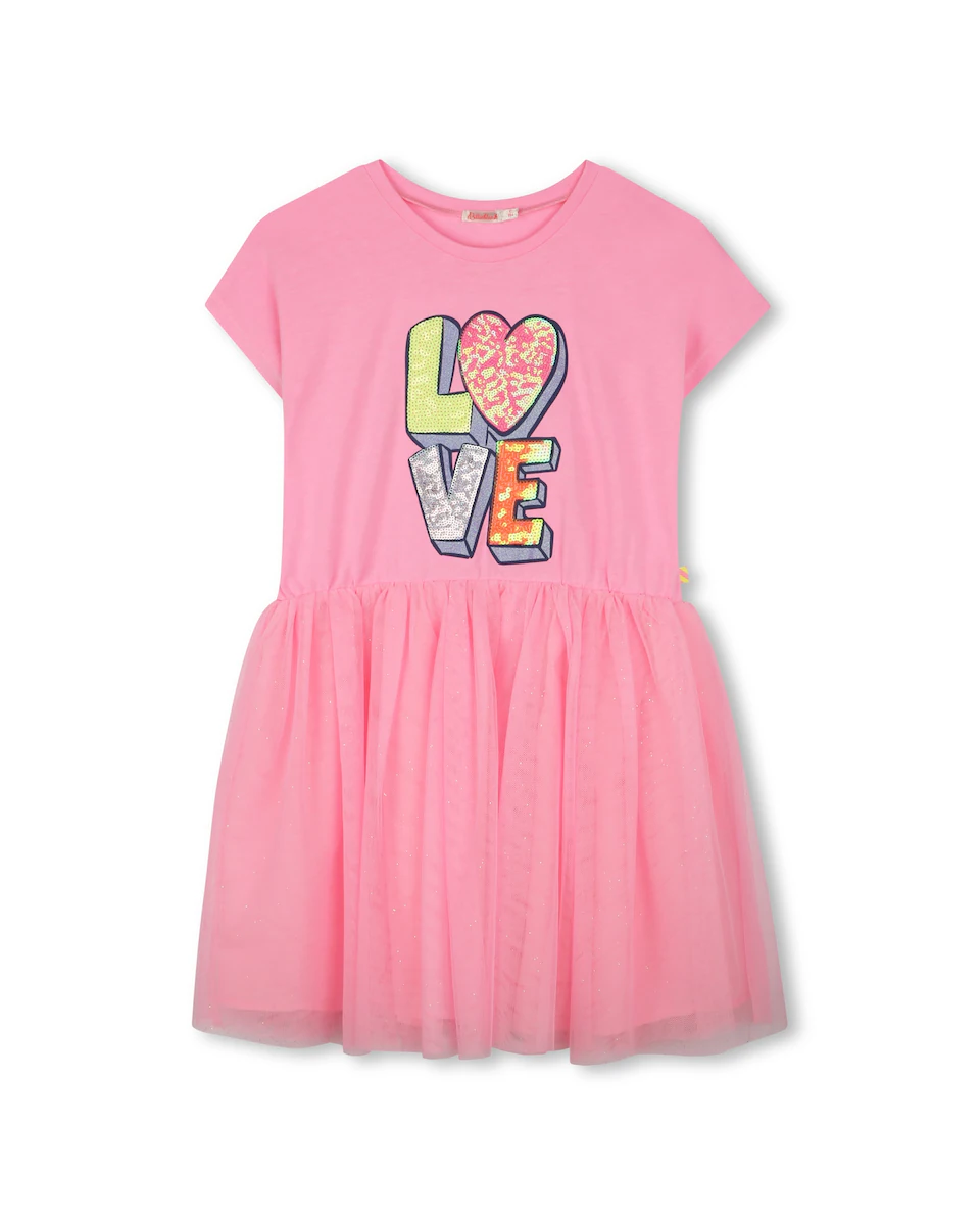 Платье для девочки в сочетании с рисунком спереди Billieblush, розовый
Платье для девочки в сочетании с рисунком спереди Billieblush, розовый