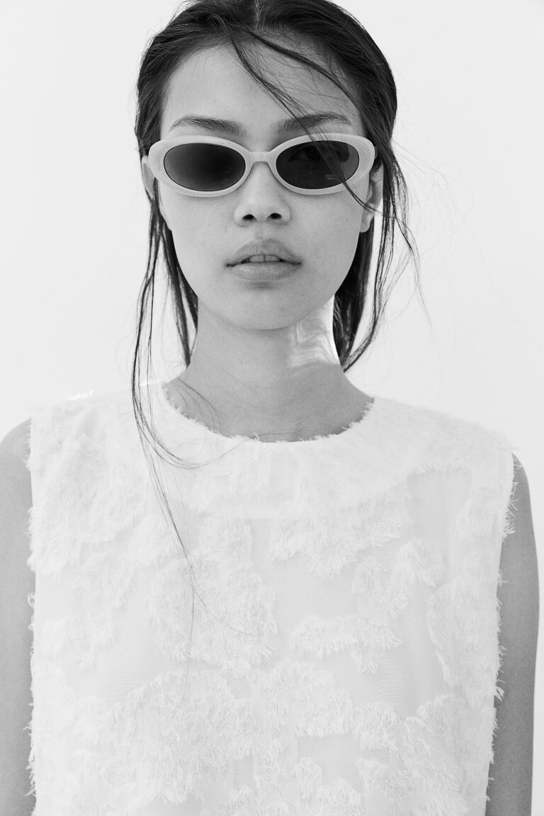 Платье из жаккардовой ткани H&M, белый
Платье из жаккардовой ткани H&M, белый