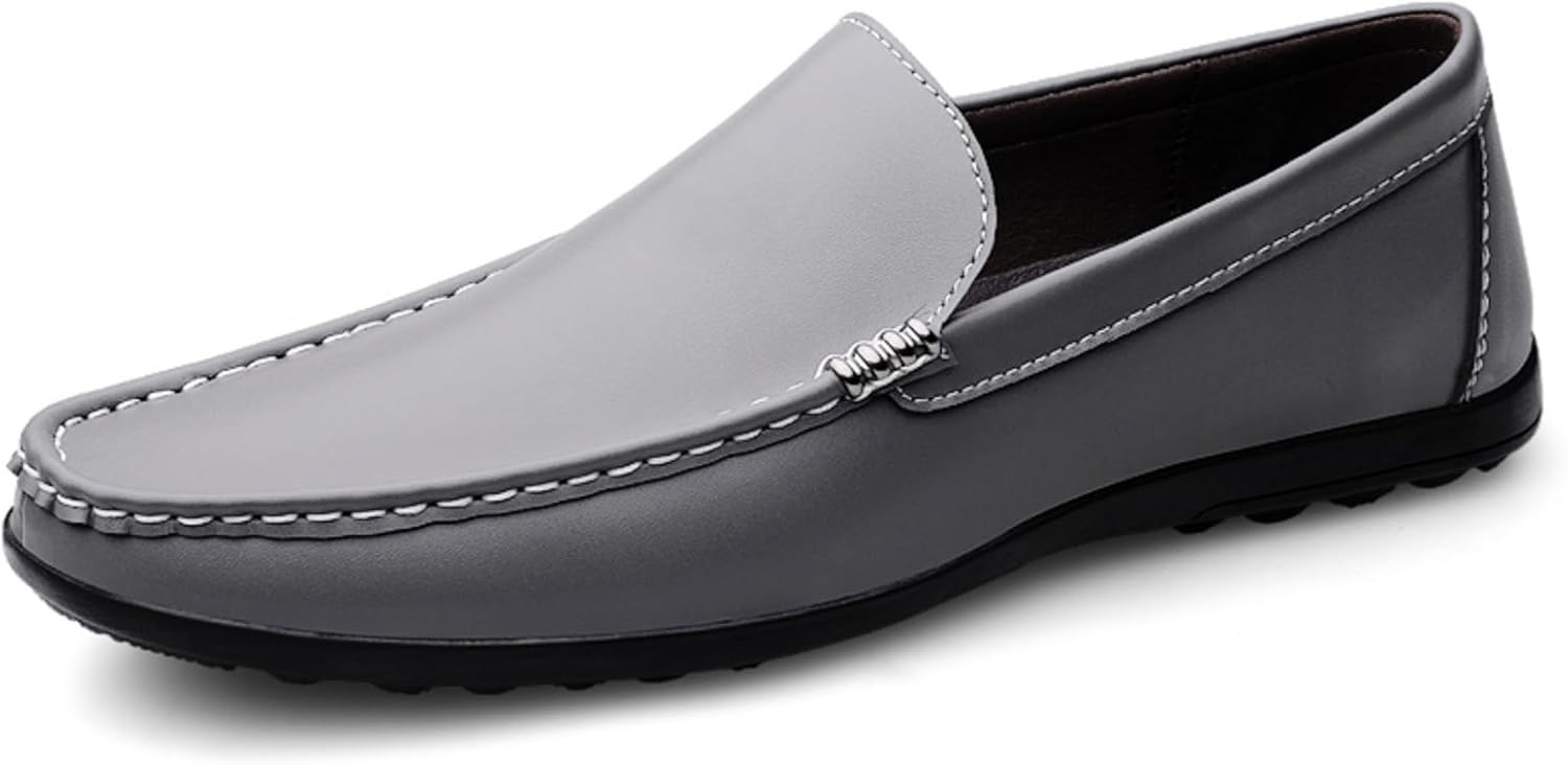 Мужские кожаные мокасины-слипоны для вождения с металлической деталью, Удобные мягкие подошвы и дышащая подкладка, Повседневная и деловая-казуальная обувь (черный/серый) Kelibasi
Мужские кожаные мокасины-слипоны для вождения с металлической деталью, Удобные мягкие подошвы и дышащая подкладка, Повседневная и деловая-казуальная обувь (черный/серый) Kelibasi